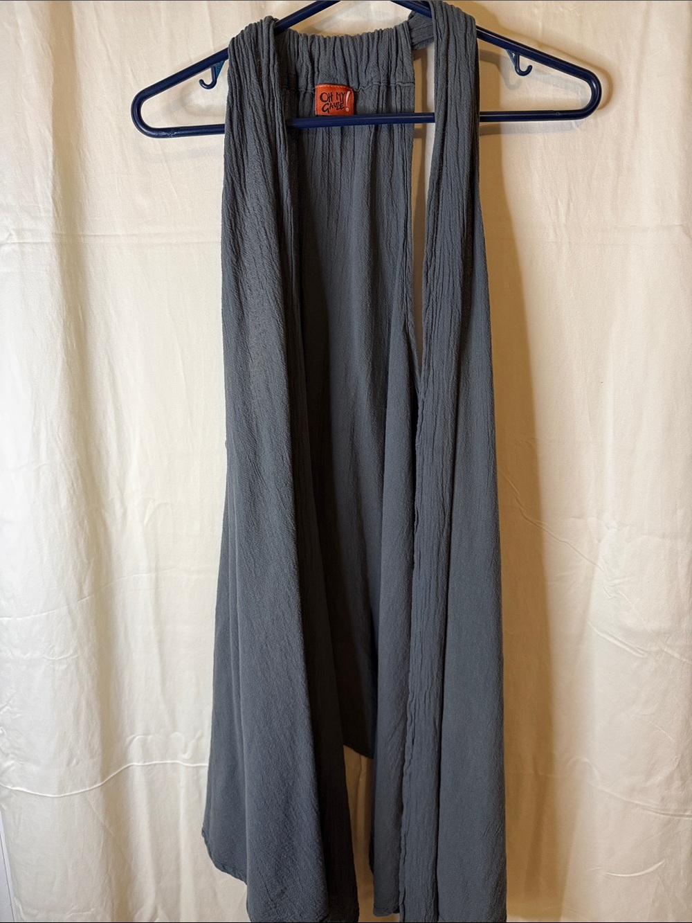 Oh My Gauze! Gray Textured Vest